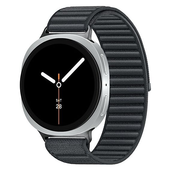 Galaxy Watch8 | 44 мм | 4G LTE | Silver | Fabric/Graphite | M/L, Размер ремешка : M/L, Тип ремешка : Fabric, Размер корпуса : 44 мм, Подключение часов : Bluetooth / Wi-Fi + 4G LTE, Цвет ремешка: Graphite, Цвет: Silver